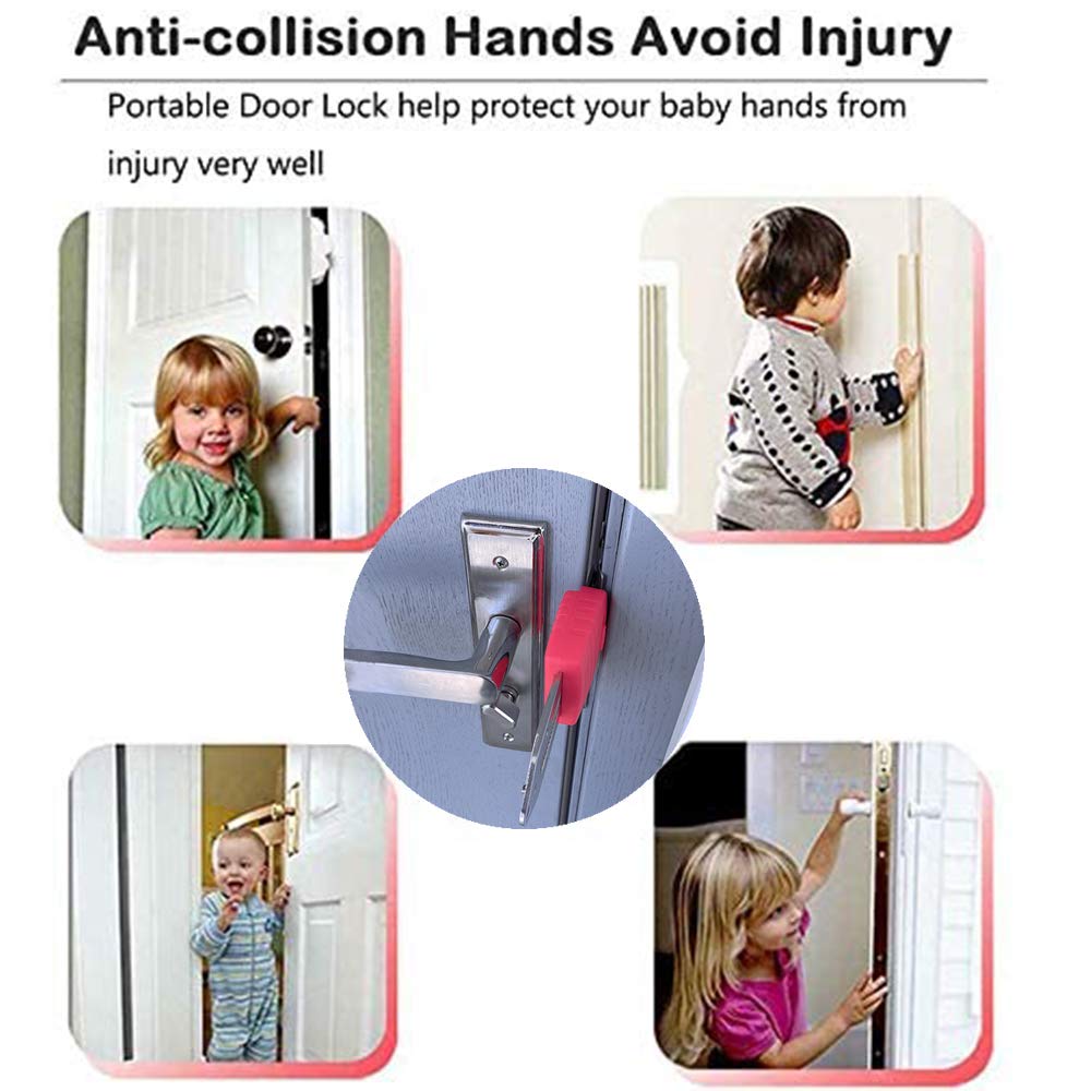 Portable Door Lock - Travel Door Lock Hotel Motel Door Lock Apartment Security